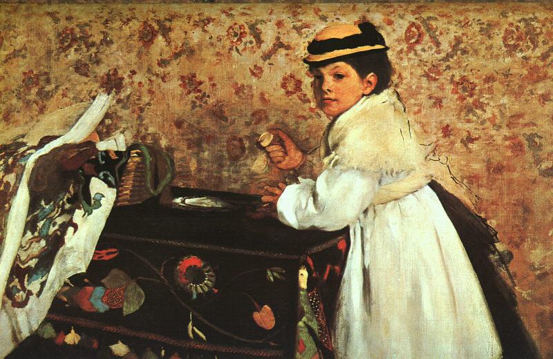 Edgar Degas Portrait of Mademoiselle Hortense Valpincon oil painting image